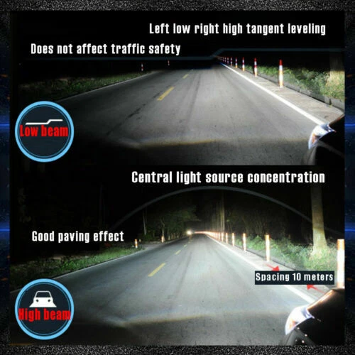 Combo 4x faros LED altos/bajos para Mercury Mountaineer 2007-2010 + bombillas antiniebla Foto 3 de 4