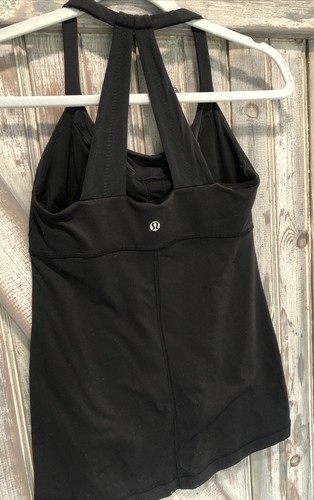 Lululemon Tank Top Active Black Athletic Halter -See Description Medium Size 8 - Picture 11 of 12