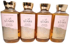 BATH AND BODY WORKS IN THE STARS SHEA SHOWER GEL 10 OZ BOTTLES SET OF 4