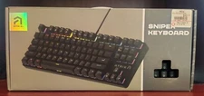 Atrix FPS RGB Backlit Mechanical Sniper Black Keyboard Customizable Programable