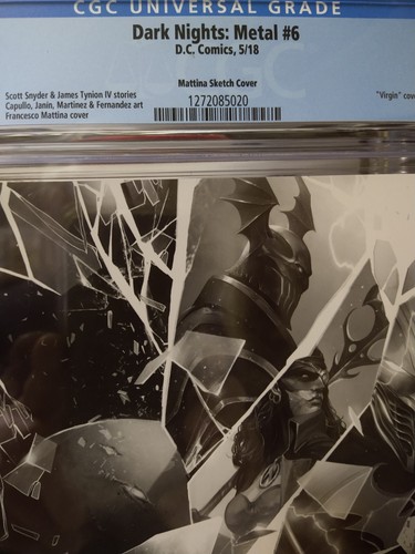 Dark Nights: Metal #6, 5/18, Mattina Sketch "Virgin" Cover, CGC 9.8 - Bild 2 von 7