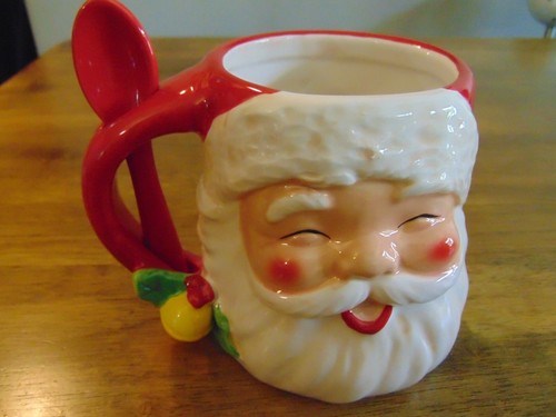 Cracker Barrel Jingle & Mingle Lori Siebert Christmas Santa Claus Mug With Spoon - Picture 7 of 7