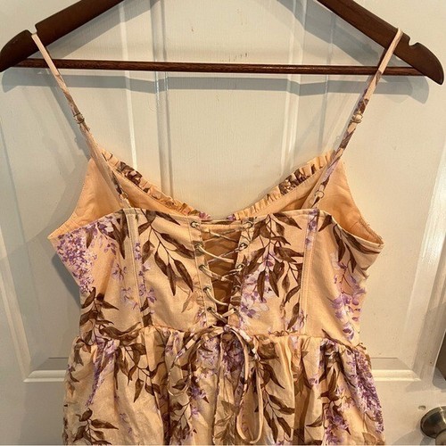 House of Harlow 1960 Margarita Pink Floral Print Bustier Corset Midi Dress Tier - Bild 9 von 9