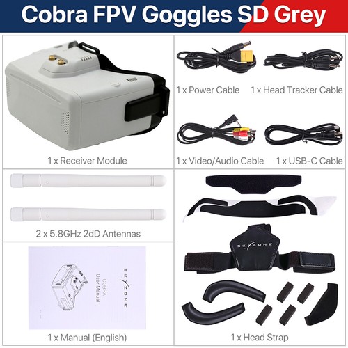SKYZONE Cobra S / XV 2 800x480 4.3"Cobra / 1280x720 4.1"5.8G 48CH FPV Goggles - Picture 28 of 28