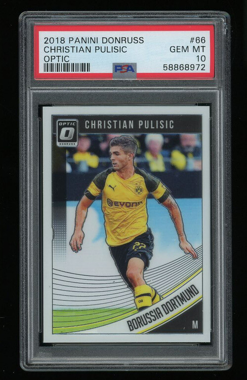 2018-19 Panini Donruss Optic Christian Pulisic #66 PSA 10 GEM MT BVB Kit