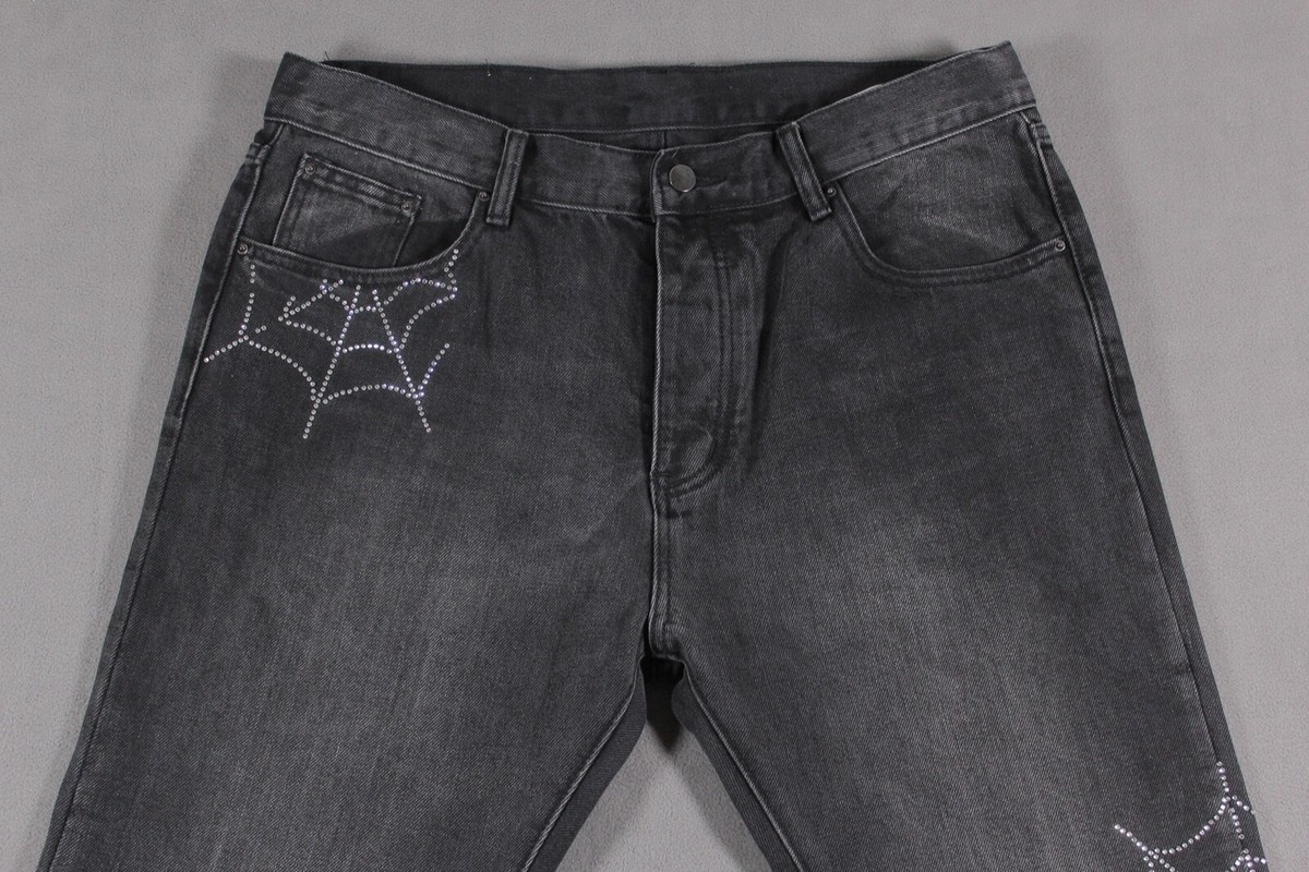 Mnml Jeans Mens 36 Black Work Denim Straight Distressed