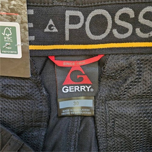Gerry Venture schwarze Herrenshorts Größe 30 verstellbarer Gürtel Chino-Stil - Bild 6 von 8