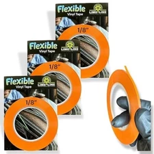 LiME LiNE 1/8" Flexible Vinyl Fineline Masking Tape for Pinstriping - Pack of 3