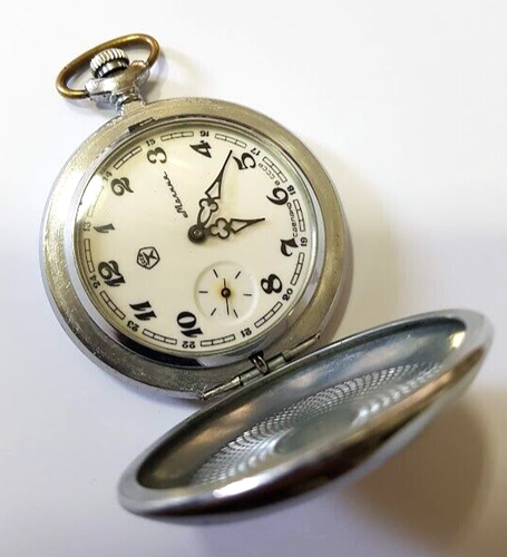 SOVIET RUSSIAN USSR VINTAGE POCKET WATCH MOLNIJA WORKING MECHANICAL RARITY - Picture 4 of 15