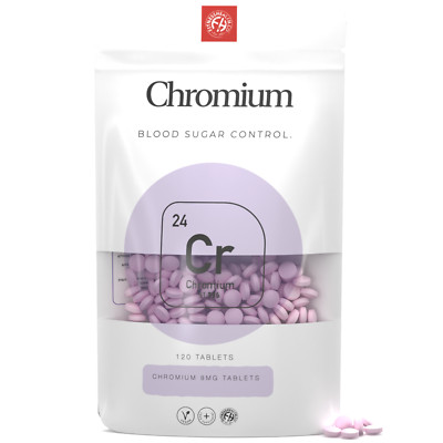 Chrom Picolinat Tabletten 1000mcg Gewichtsverlust Appetitkontrolle vegan 120er-Pack