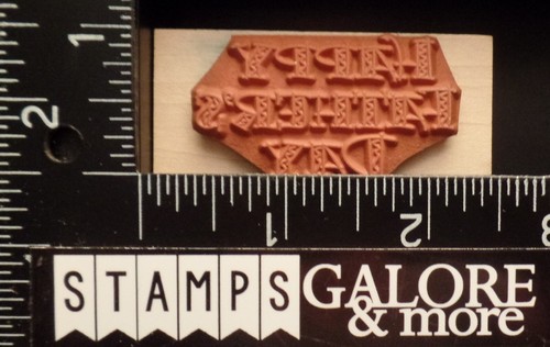 HERO ARTS RUBBER STAMPS D2453 HAPPY FATHER'S DAY WISHES GREETING #T35 - Picture 2 of 2