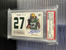 2013 National Treasures Eddie Lacy #8 RC Auto Jersey number Colossal /99 PSA 9