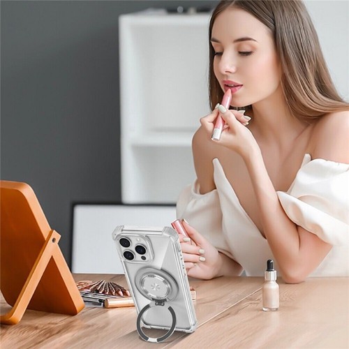 For iPhone 16 15 14 Plus 13 12 Pro Max Magnetic Case Shockproof Ring Stand Cover - Picture 65 of 78