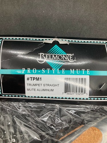 BELMONTE Trumpet Straight Mute Silver TMP1,  Good for Beginners - Picture 3 of 5