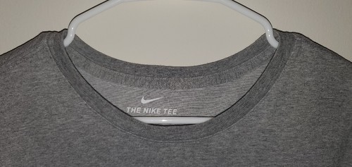 The Nike Tee 'Hoops' Dri Fit Heather Gray Long Sleeve Shirt Athletic Cut Large - Picture 9 of 22
