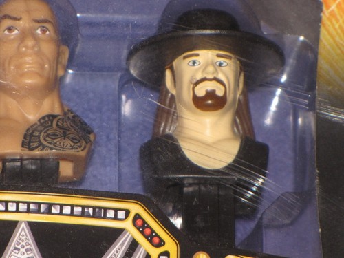 PEZ WWE World Heavy Weight Gift Box 3 Dispensers Sealed The Rock Undertaker Cena - Picture 22 of 24