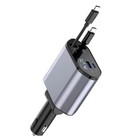4-in-1 120W Car Charger Retractable USB Type-C Cable For Cell Phone }э ёо з Q6R5