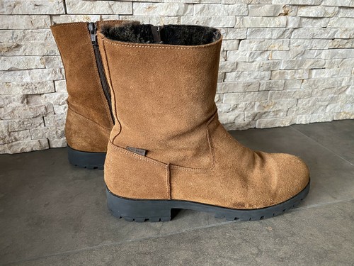 VADO VA-TEX Mädchen Leder-Stiefel, braun, Größe 39, gefüttert, Reißverschluss - Bild 2 von 12