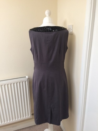 Embellished Grey Dress Size Medium Statement Career Business Quirky - Picture 8 of 10