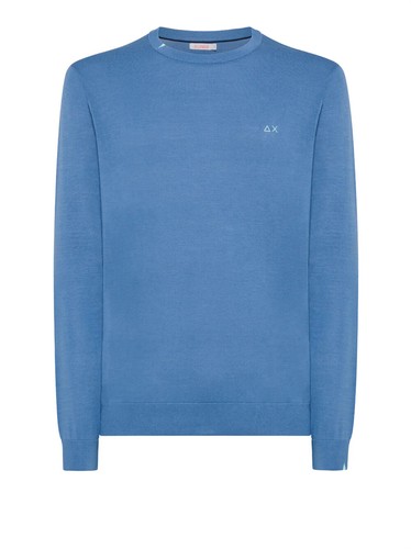 Sun68 maglione uomo 100% cotone con logo ricamato lato cuore comodo e versatile - Foto 14 di 17