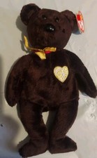 TY Beanie Babies "2003 Signature Bear " 8" Lovely Chocolate Brown