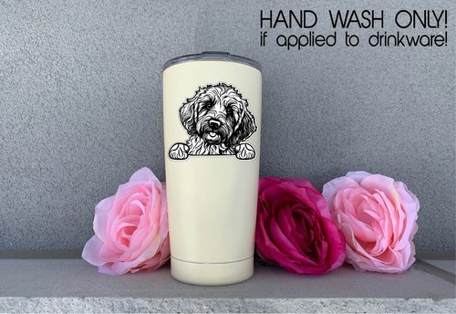 Goldendoodle Aufkleber Sticker Golden Doodle Hunderasse Love Life lockige Pudel Pfoten - Bild 3 von 6
