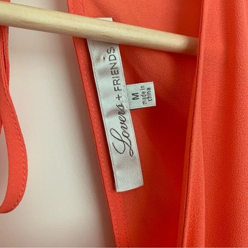 Lovers + Friends Island Hopper Fit & Flair Dress Medium NWT Coral Open Back - Picture 5 of 9