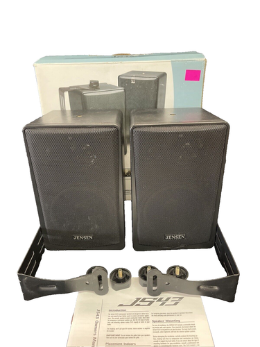 Jensen JS43 4" 3-Way Indoor/Outdoor Interior/Exterior Speakers ~Free Shipping