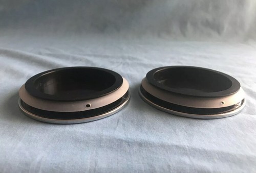 Set of 2 Clear Glass Master Chef Canisters Sealing Stainless Lids 6.5” & 8.5” - Picture 7 of 9