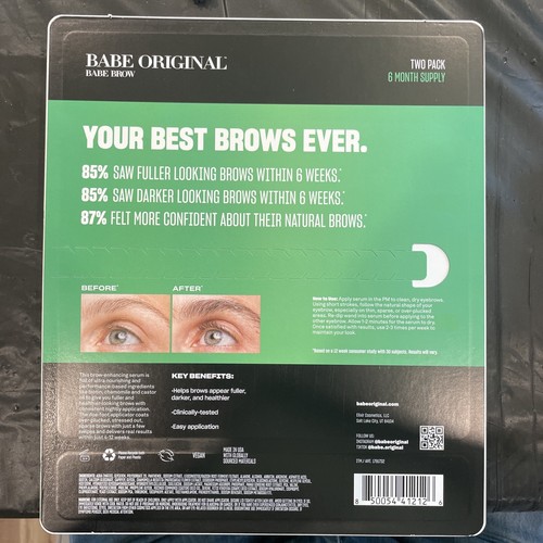 Babe Original Amplifying Brow Serum 2 Flaschen 2 x 3ml 6 Monatsvorrat Neu Versiegelt - Bild 6 von 8