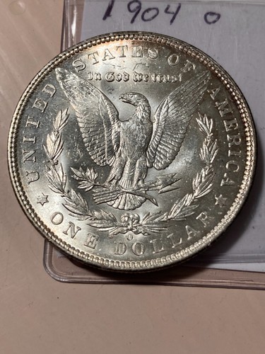 1904 O MORGAN SILVER DOLLAR UNCIRCULATED BU - Picture 3 of 4