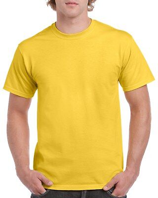 Yellow GILDAN 5000L Men's Plain 100% Cotton Blank T shirt Tee sizes S 2XL | eBay