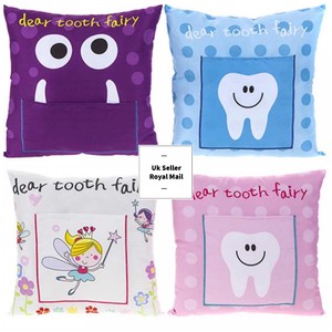 30cm X 30cm Boys Girls Tooth Fairy Pillow Cushion Kids Money