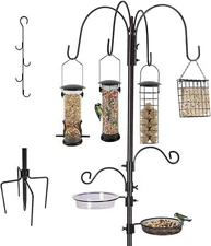 Bird Feeding Station Kit Pole Wild Bird Feeder Hanging Planter Hanger Multi Feed