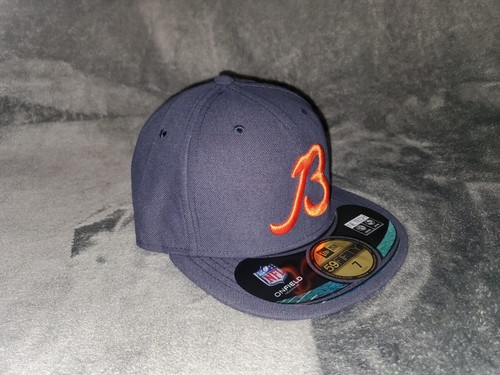 NEW ERA 59 FIFTY 5950 NFL CHICAGO BEARS ONFIELD B MENS FITTED HAT BLUE SZ 7 NEW - Picture 7 of 8