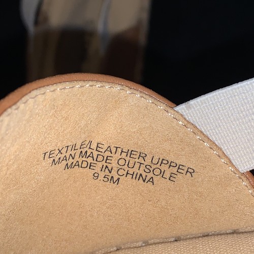 NUEVO SIN ETIQUETAS Talbots Illysa Alpargatas Sandalias Planas Crema Tostado Talla 9 1/2 - Imagen 8 de 9