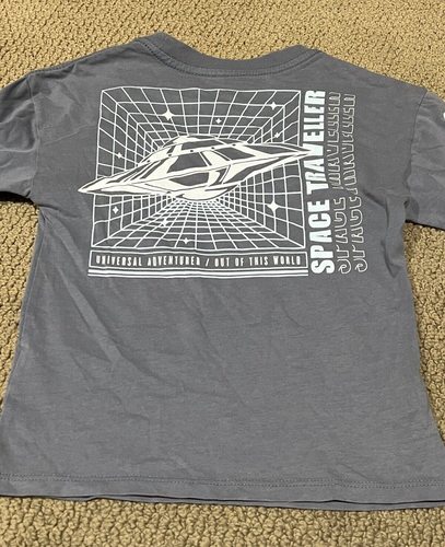Cotton:On Graphic Tee T shirt Long Scout Sleeve Kids Size 4T SPACE TRAVELER NWT - Picture 6 of 6