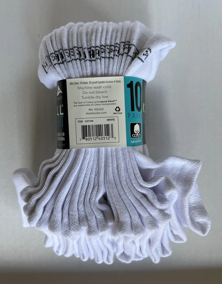 Женские носки K. Bell No Show, размер обуви 5,5–10, 10 пар, белые - Изображение 4 из 4