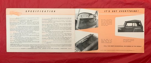 1956 Bond Minicar "MARK C" - Original Car Dealer Sales Brochure / Catalog - Picture 3 of 4