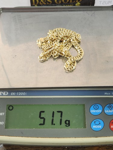 22 and 24 inch 925 Vermeil Finished Rombo Chain 6.85mm ***Choose*****ACT NOW!** - Picture 6 of 6