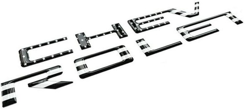 3D Raised Back FLAG Tailgate letters For Chevrolet Silverado 2019 2020 Rear - Picture 2 of 6