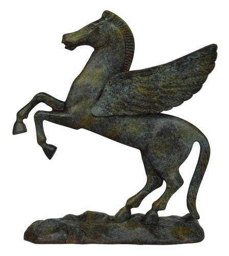 Estatuilla de bronce Pegaso el caballo alado - Símbolo de lo divino y la inspiración - Imagen 5 de 6
