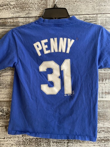 Majestic LA Dodgers Blue T Shirt Penny #31 Boys Size Small 10-11 GUC - Picture 6 of 8