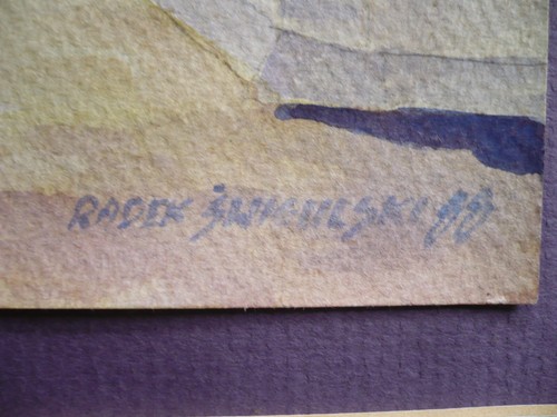 PINTURA IMPRESIONISTA ACUARELA VINTAGE WC POLACA POLONIA AÑOS 80 SWIGULSKI - Imagen 14 de 17