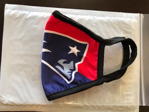 New England Patriots NFL 100% Cotton Face Mask Fast Shipping USA Seller - Picture 3 of 6