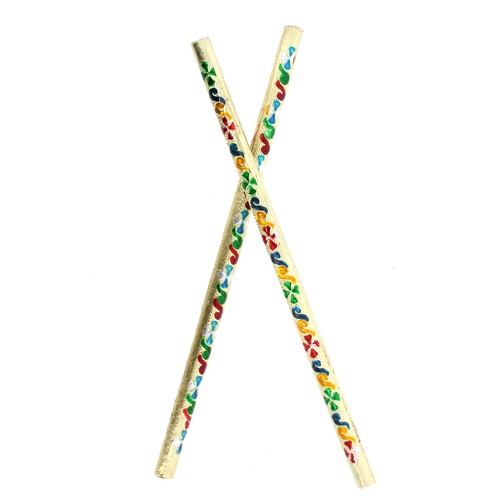 Dandiya Stöcke Set Holz buntes Paar Navratri Dandiya Raas Garba Meenakari - Bild 4 von 10