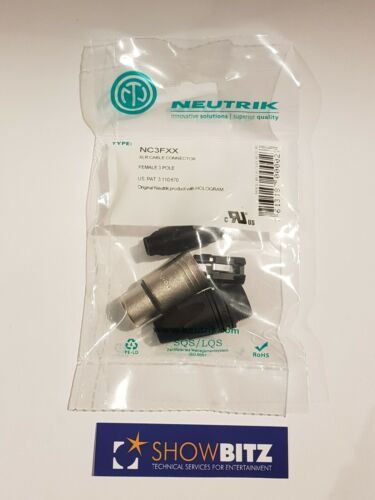 Neutrik NC3FXX 3 Pin Female XLR Socket Cable Mount Balanced Audio Connector - Picture 5 of 5