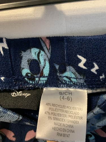 Disney Lilo & Stitch Blue PJs Sleeping Shorts Size JRs S (5/6) Alien 626 Hawaii - Picture 4 of 4