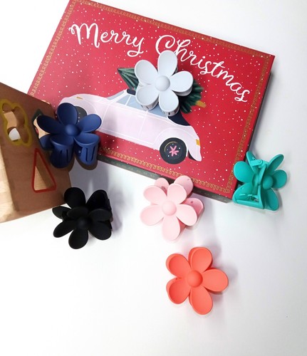 PACK OF 6 PCS.Different Color Flower Claw Clip For Women.Hair Accessories Beauty - Picture 2 of 20