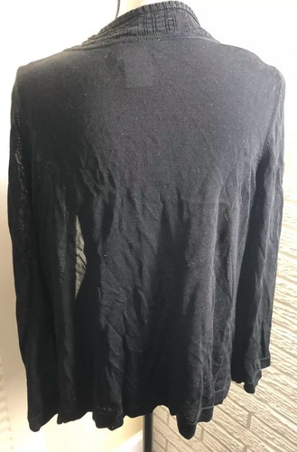 Talbots Sweater Women's Black Medium Cardigan Button Up Scalloped ~EUC~ - Bild 2 von 4